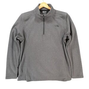 The North Face Fleece Womens XL Grey Excellent TKA 100 Quarter Zip Pullover